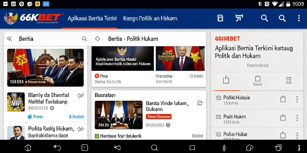Tampilan antarmuka aplikasi 66KBET yang informatif.