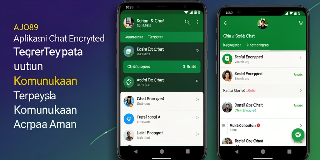Tampilan antarmuka AJO89 yang modern dan intuitif untuk Chat Encrypted.