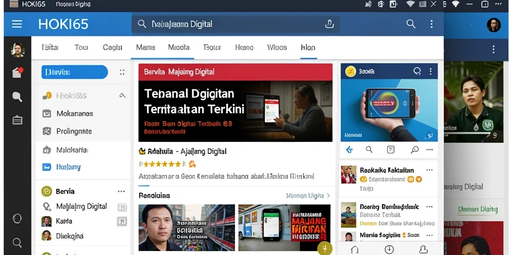 Tampilan antarmuka HOKI65 yang modern dan informatif.