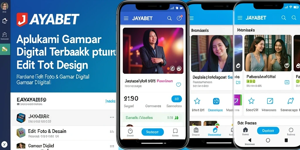 Antarmuka JAYABET menampilkan beragam fitur edit foto yang canggih.