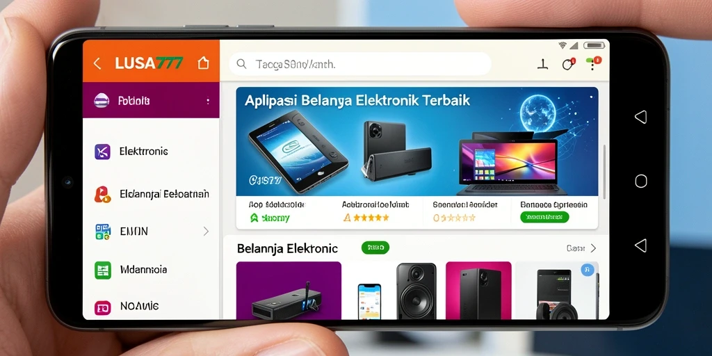 Tampilan aplikasi LUSA777 dengan antarmuka yang user-friendly.