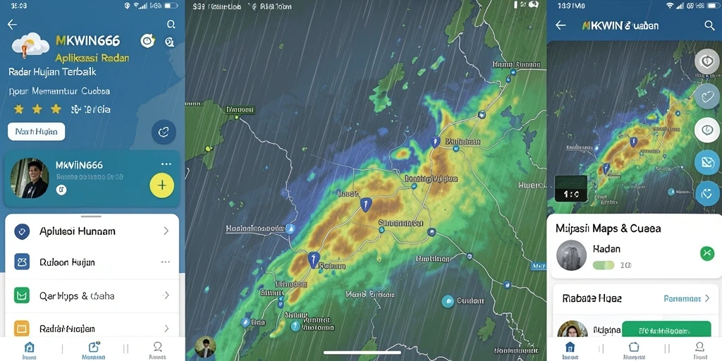 Tampilan antarmuka aplikasi Radar Hujan MKWIN666 yang memudahkan pemantauan cuaca.