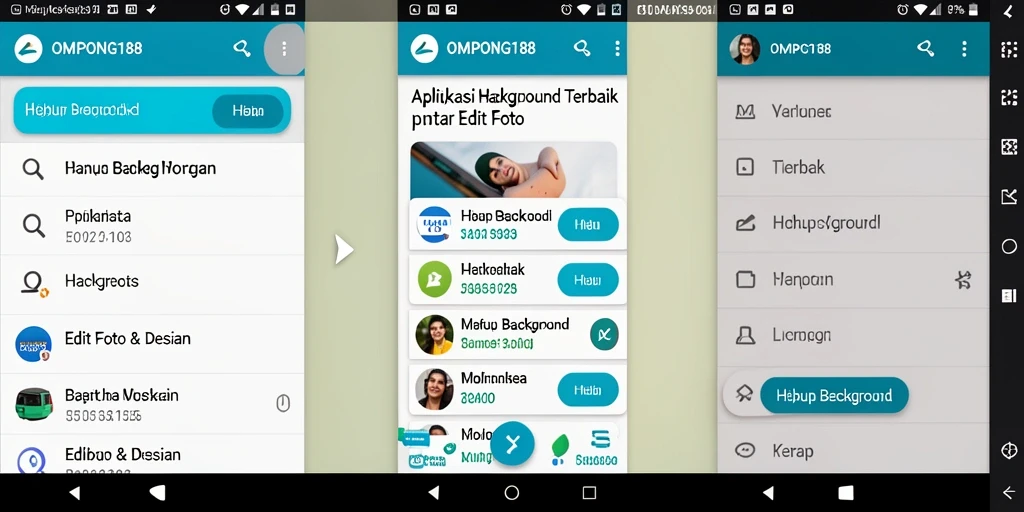 Antarmuka OMPONG188 yang sederhana dan efisien untuk menghapus background.