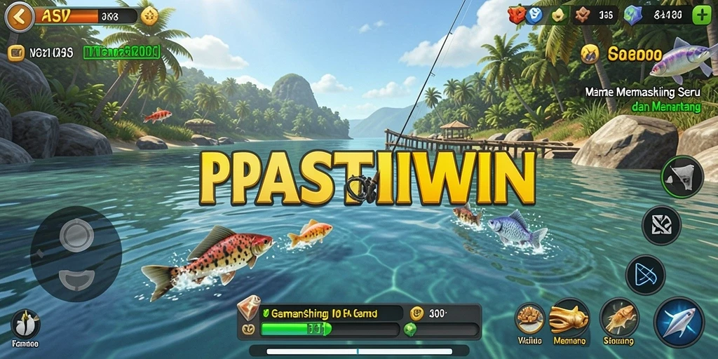 Antarmuka PASTIWIN menunjukkan pengalaman memancing yang realistis dan mendebarkan.