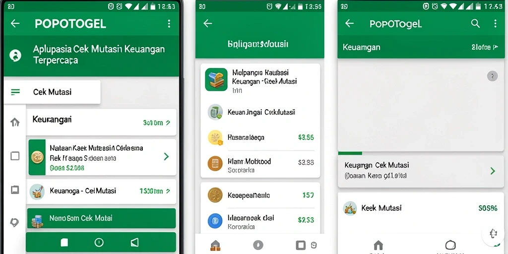 Tampilan antarmuka aplikasi Cek Mutasi POPOTOGEL yang sederhana dan informatif.