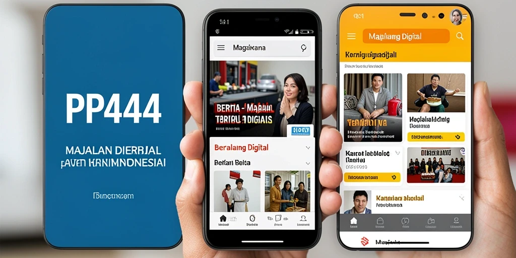 Tampilan antarmuka utama PP444 yang sederhana dan menarik.