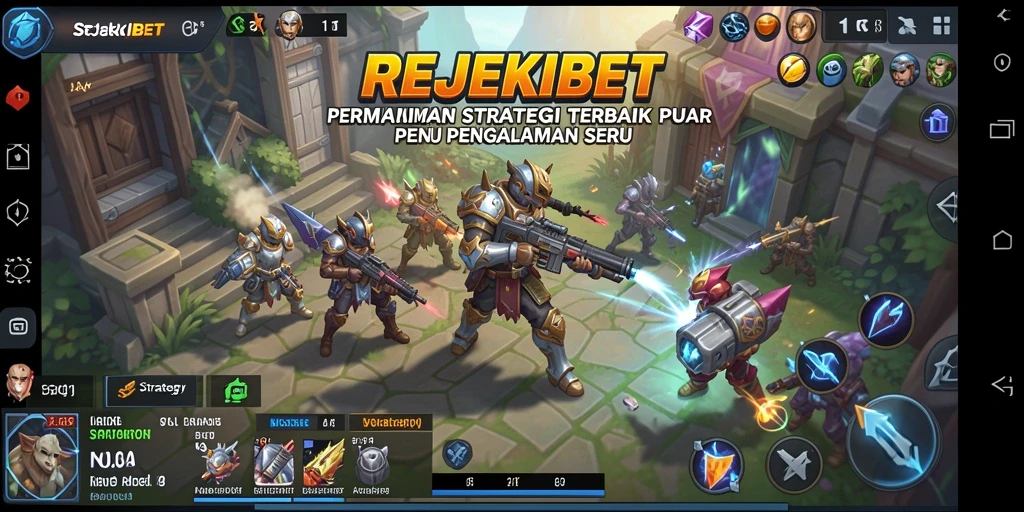 Tampilan antarmuka REJEKIBET dengan nuansa strategi yang mendalam.