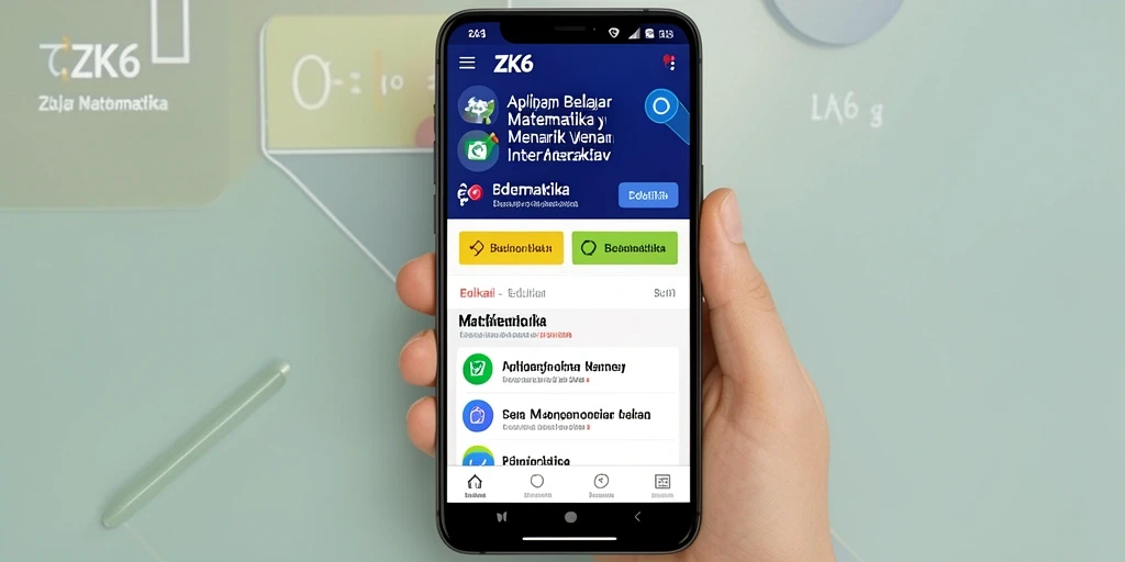 Antarmuka ZK6 yang interaktif dalam pembelajaran matematika.